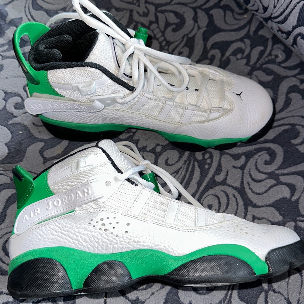 Jordan 6 Rings GS Lucky Green White Size 5Y